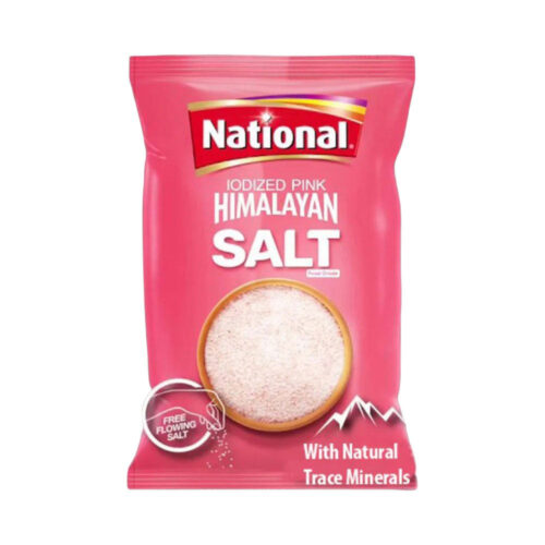 NATIONAL IODIZED PINK HIMALAYAN SALT 800 GM POUCH