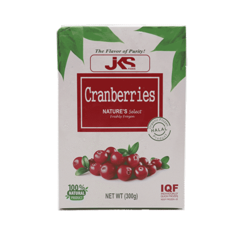JKS NATURES SELECT FRESHLEY FROZEN CRANBERRIES BOX 300GM