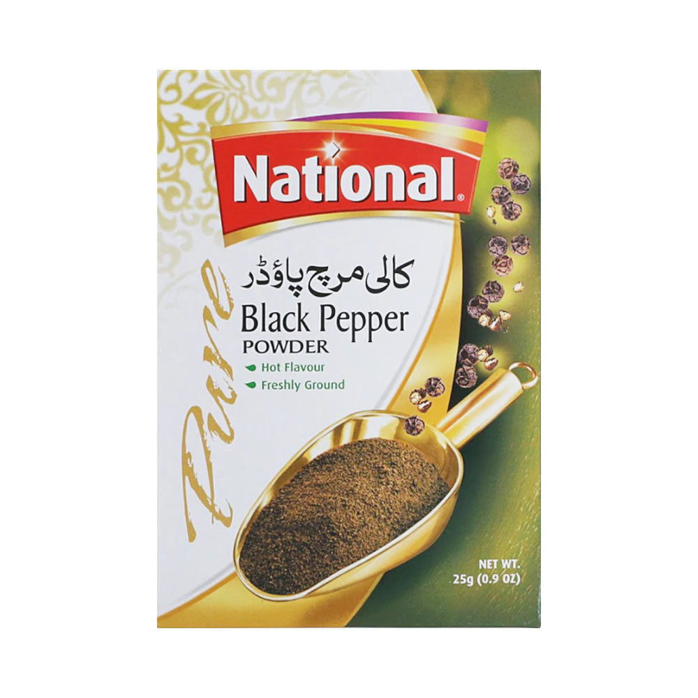 NATIONAL BLACK PEPPER POWDER 25 GM