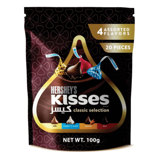 HERSHEYS KISSES CHOCOLATE CLASSIC SELECTION 4 FLAVOR 100 GM