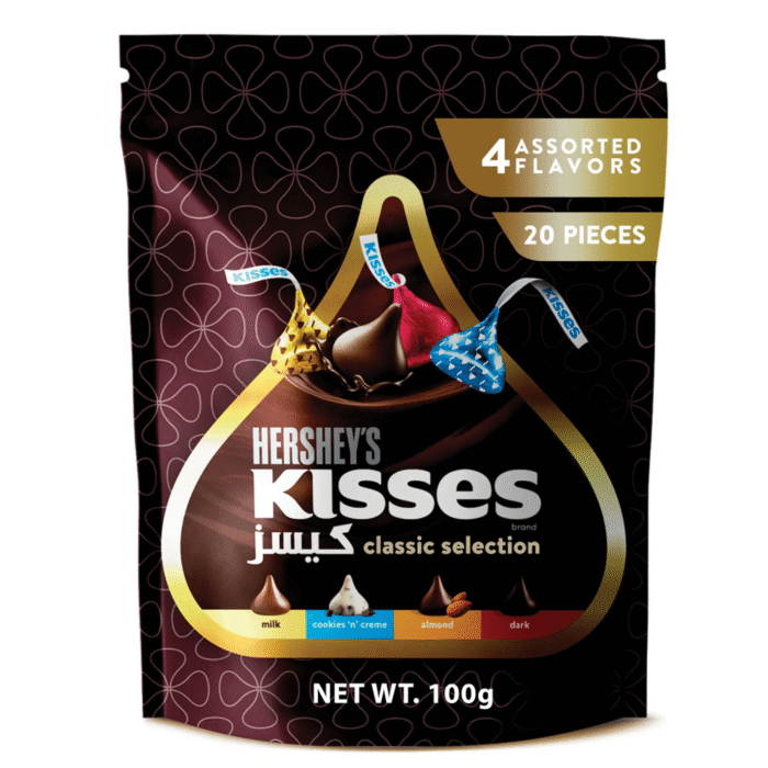 HERSHEYS KISSES CHOCOLATE CLASSIC SELECTION 4 FLAVOR 100 GM