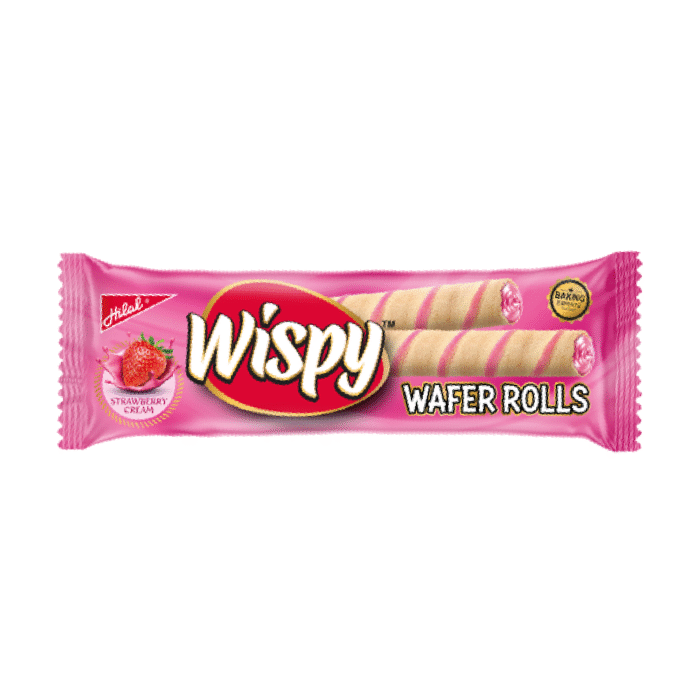 HILAL WISPY TWIN STRAWBERY CREAM WAFER ROLLS 21.6 GM