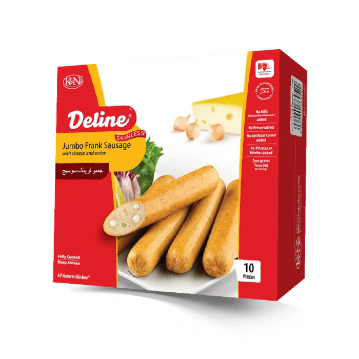 K AND N JUMBO FRANK WITH CHEESE AND ONION 740 GRAMS PC