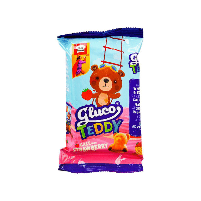 PEEK FREANS GLUCO TEDDY CAKE WITH STRAWBERY FILLING 31 GM