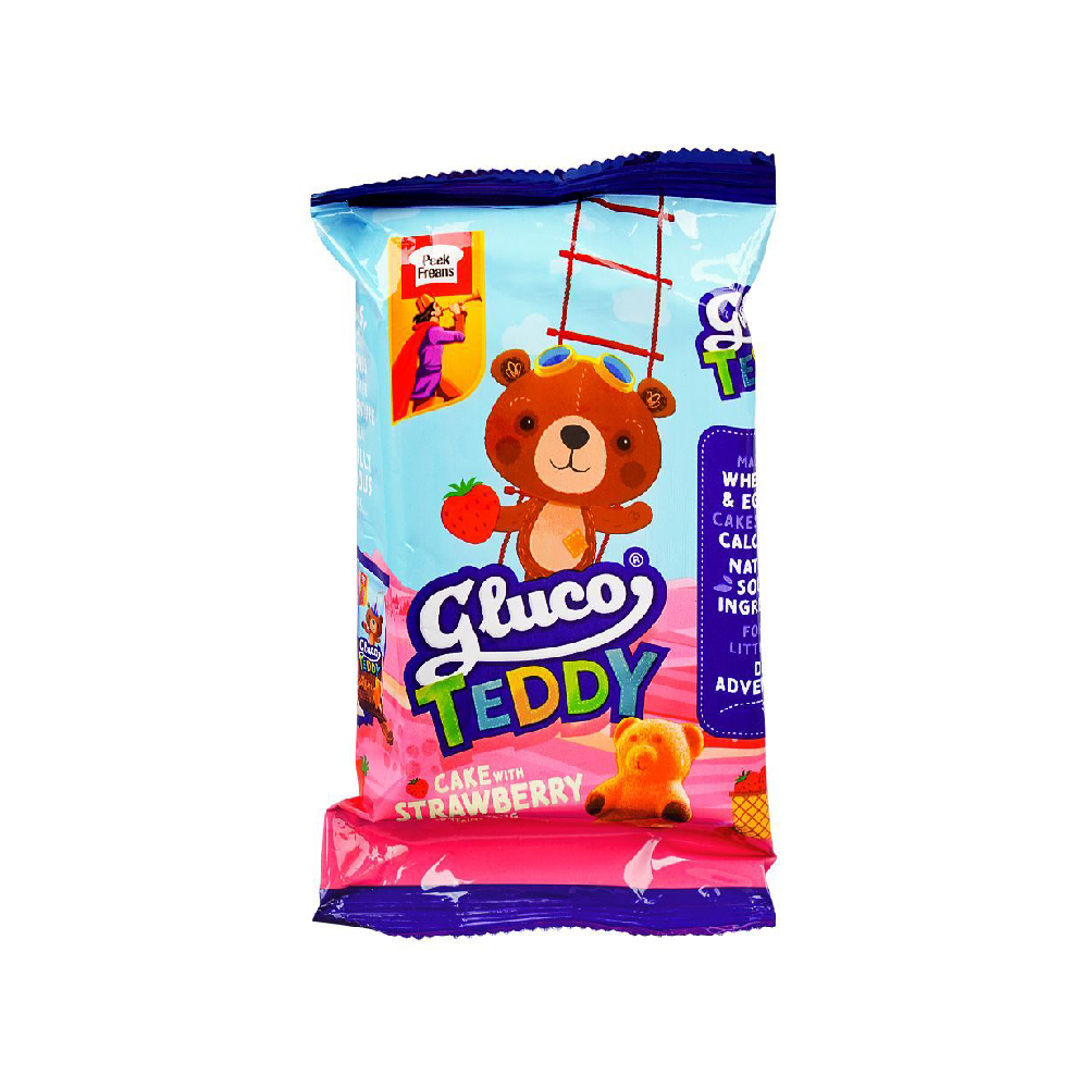 PEEK FREANS GLUCO TEDDY CAKE WITH STRAWBERY FILLING 31 GM