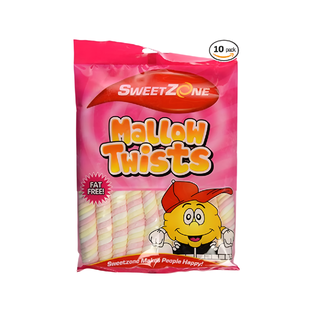 SWEETZONE MALLOW TWISTS POUCH LARGE FAT FREE 190 GM