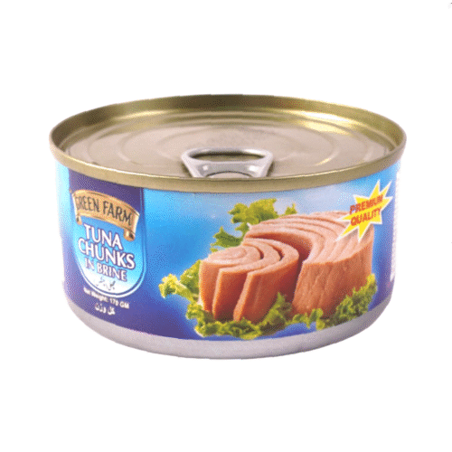 GREEN FARM TUNA CHUNKS IN BRINE TIN 170 GM