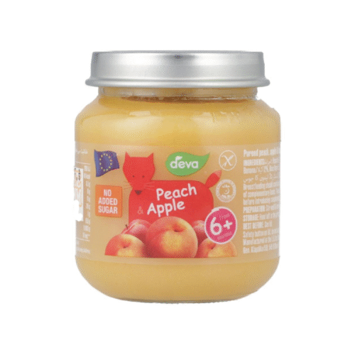 DEVA BABY FOOD PEACH & APPLE 6+MONTHS 125 GM