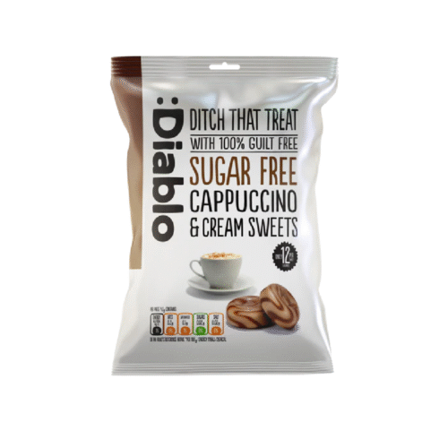 DIABLO CANDY CAPPUCCINO CREAM SWEET SUGAR FREE 75 GM BASIC