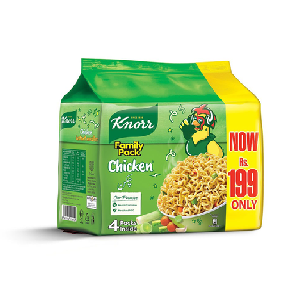 KNORR NOODLES CHICKEN PROMO PACK 1X4 200 GM
