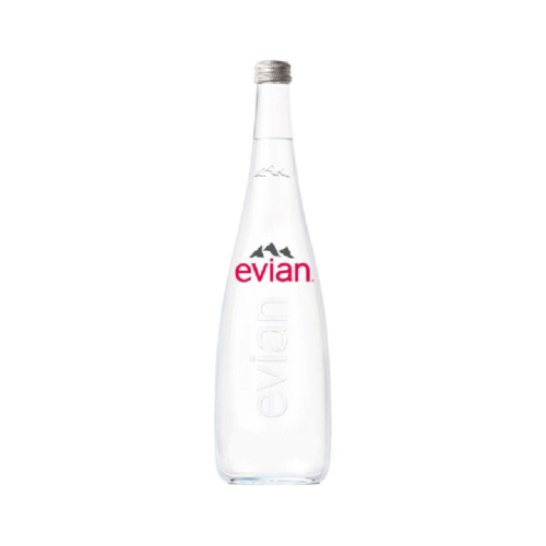 EVIAN PURE MINERAL WATER BOTTLE 750 ML