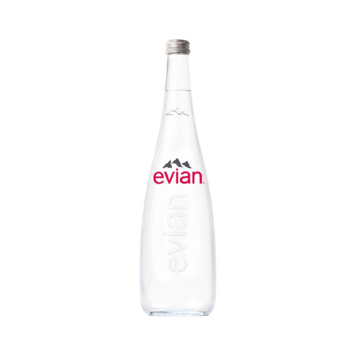 EVIAN PURE MINERAL WATER BOTTLE 750 ML