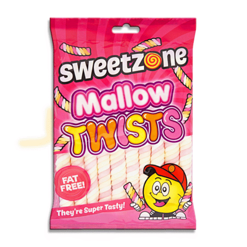 SWEETZONE MALLOW TWISTS POUCH SMALL FAT FREE 100 GM