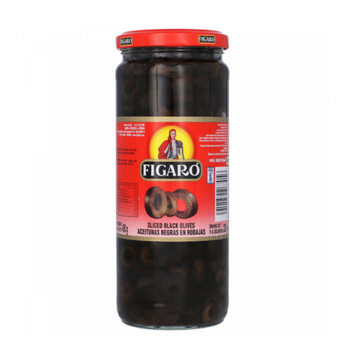FIGARO OLIVES BLACK SLICE 340 GM