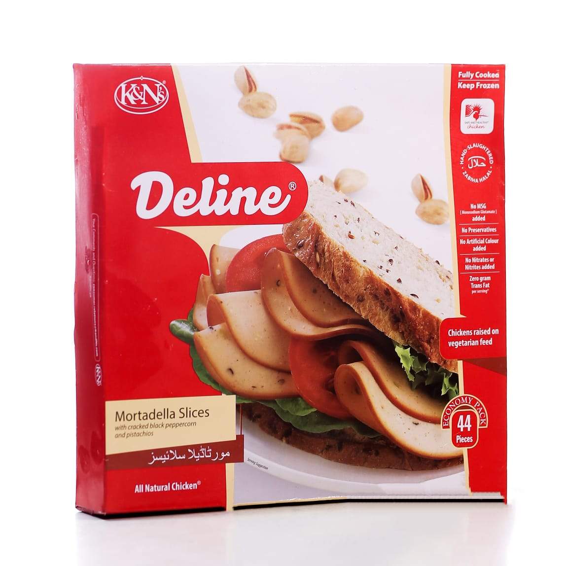 K AND N MORTADELLA SLICES 44 PCS 616 GM