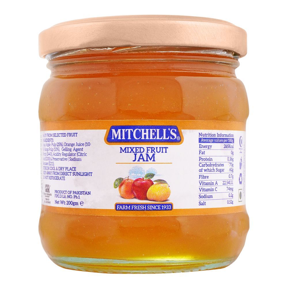 MITCHELLS JAM MIXED FRUIT 200 GM