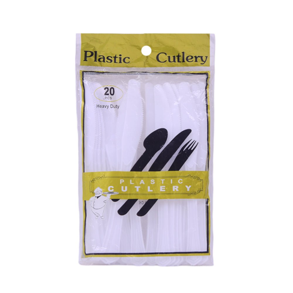 DISPOSIBLE WHITE KNIFE 20 PACK IR D-67-68