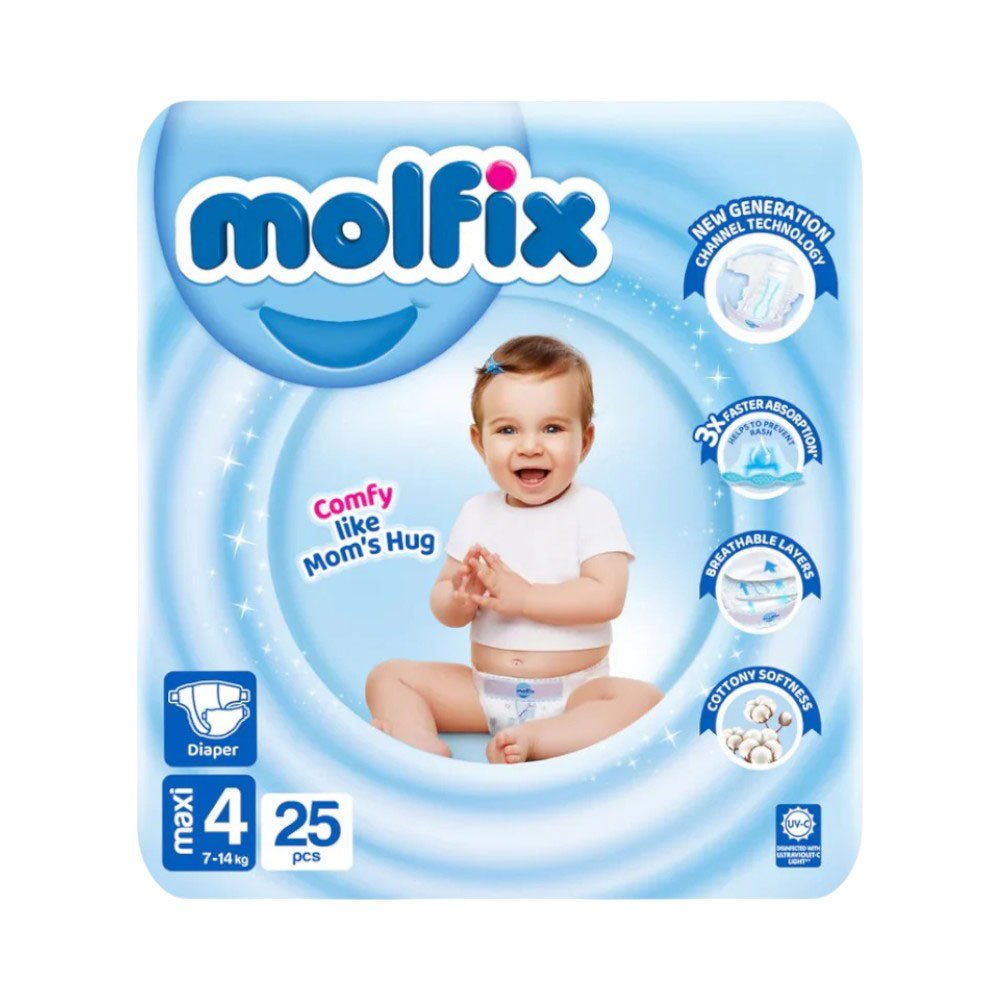 MOLFIX DIAPERS MAXI NO4 7-14 KG 25 S