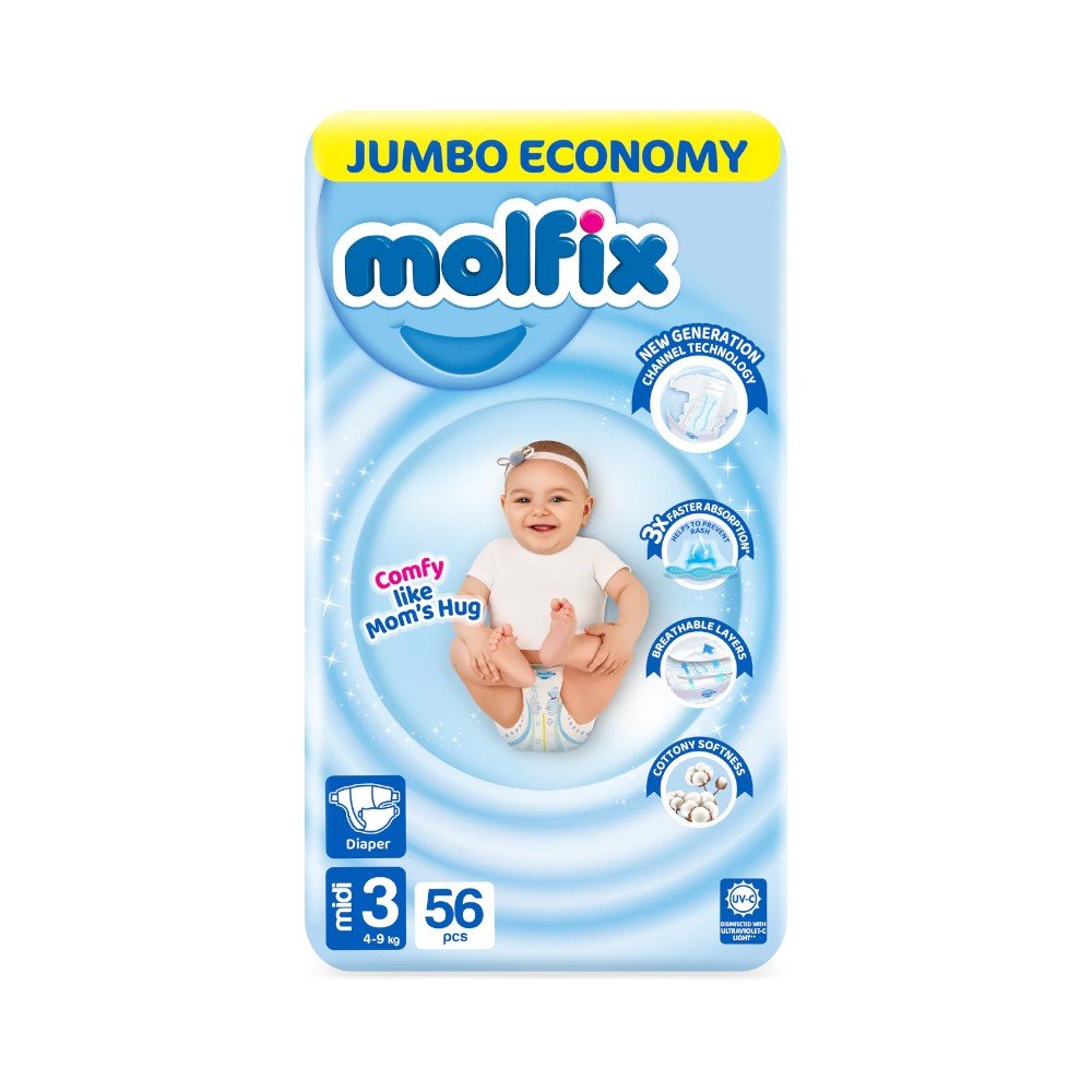 MOLFIX DIAPERS MIDI NO3 4-9 KG 56 S