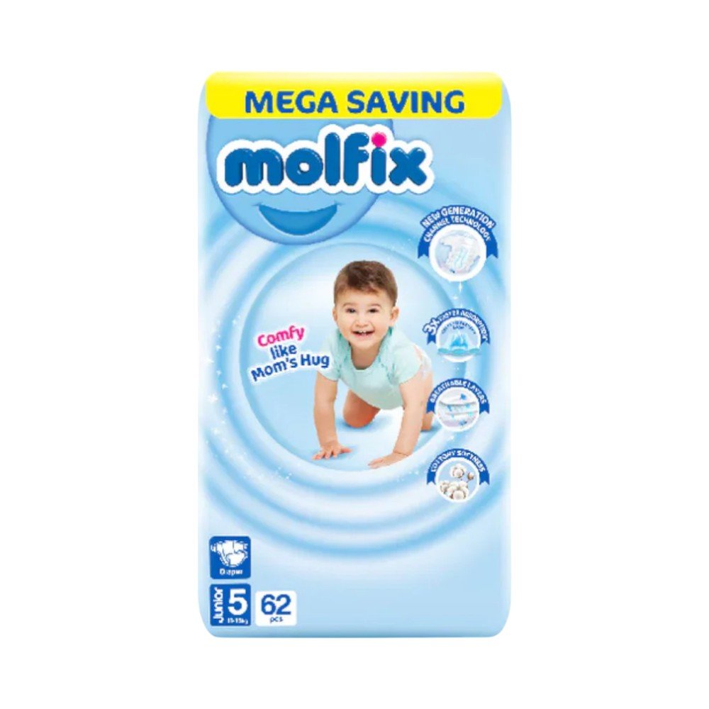 MOLFIX DIAPERS 5 JUNIOR 11-18 KG 62 S