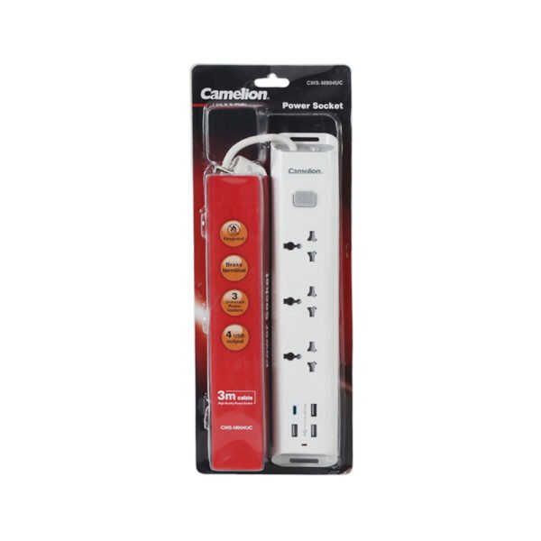 CAMELION POWER SOCKET CMS-M904UC (EXT. WIRE ) 3M WITH 4USB