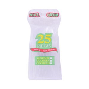 DISPOSIBLE TRANSPARENT FORK 25  PACK IR D-9-18
