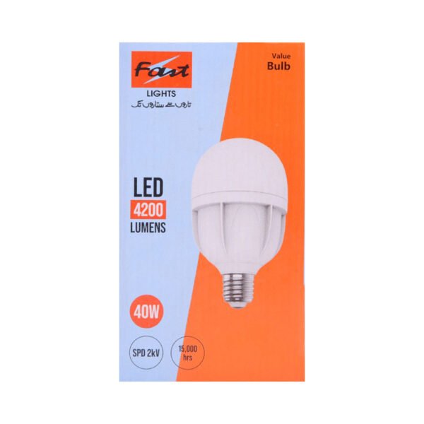 LED BULB VALUE 40W E27 4200LM 3000K 15KHRS 100V-265V 2KV  SP