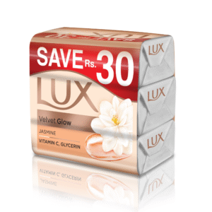 LUX SOAP VELVET GLOW JASMINE SAVE RS.20 TRIO PACK 3X130GM