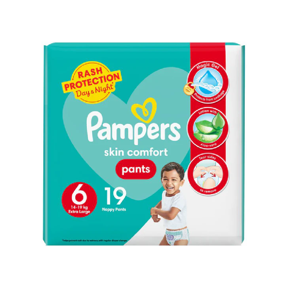 PAMPERS PANTS EXTRA LARGE NO6 14-19KG 19 S