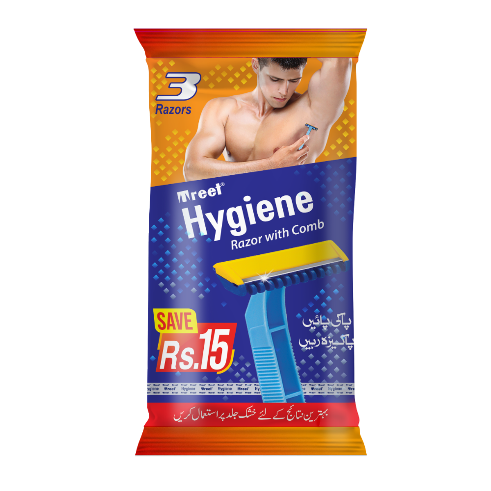 Treet Hygiene Razor With Comb 3Pcs Romo Pack