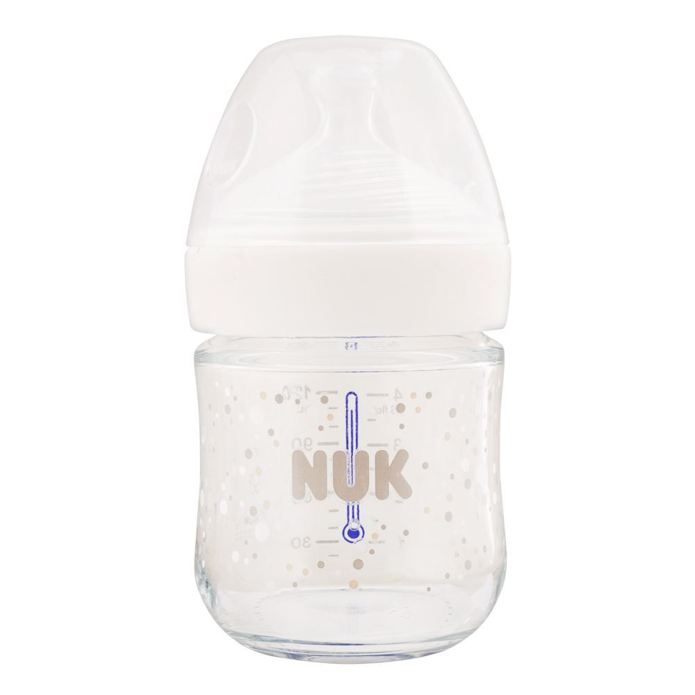 Nuk Feeding Bottle Ns Glass Blue Silicone 120-ML 10747110